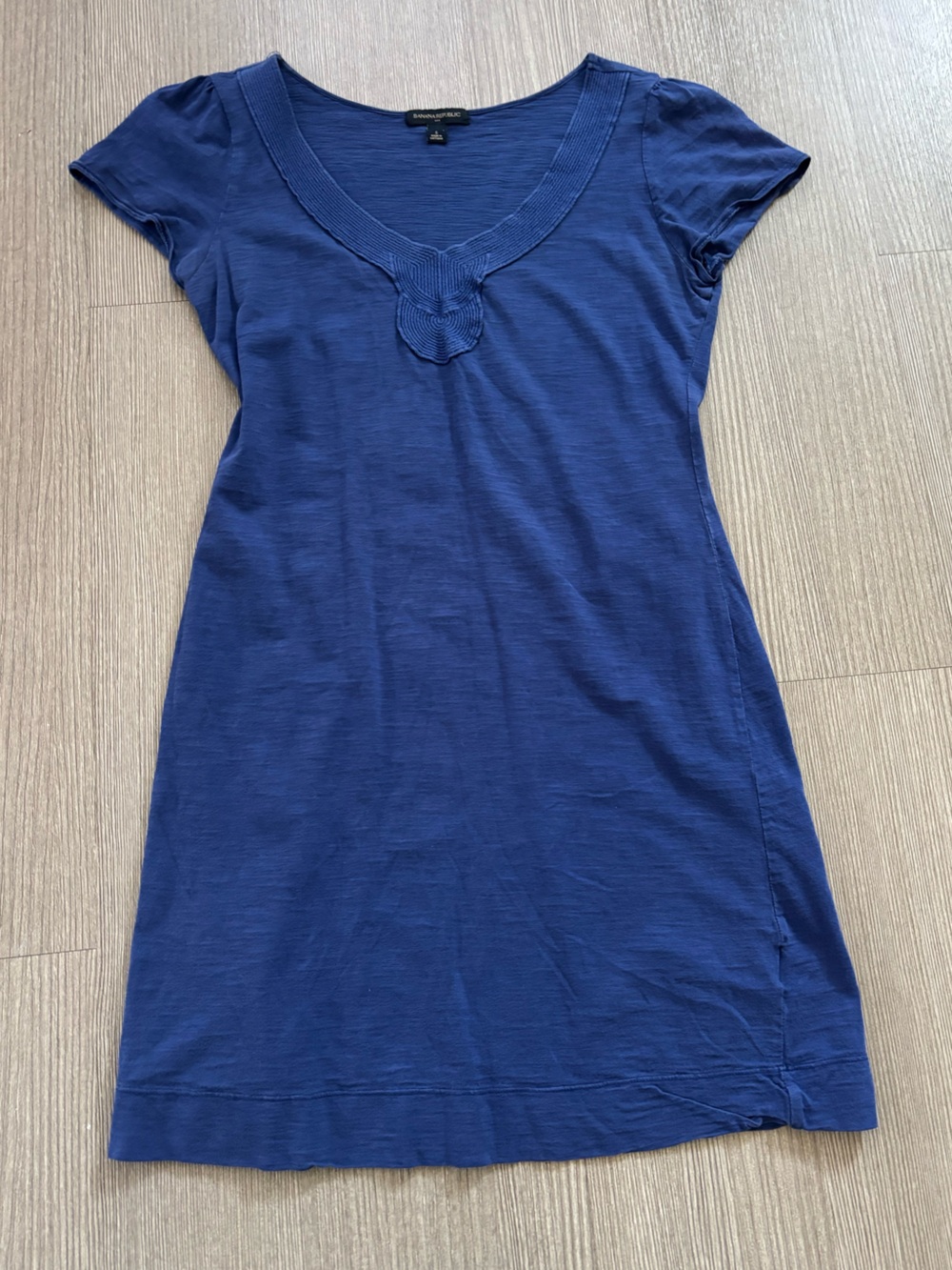 Banana Republic Royal Blue Scoop Neck Short Sleeve Dress